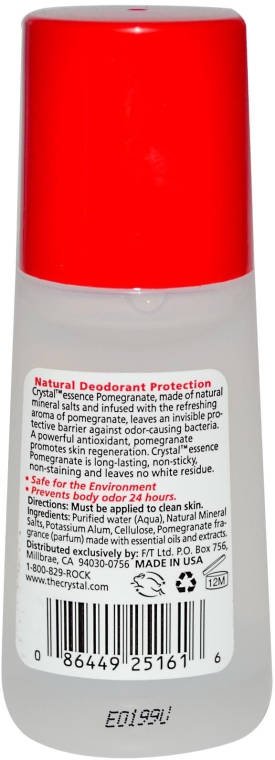 Роликовый дезодорант с ароматом Граната - Crystal Essence Deodorant Roll-On Pomegranate — фото N7