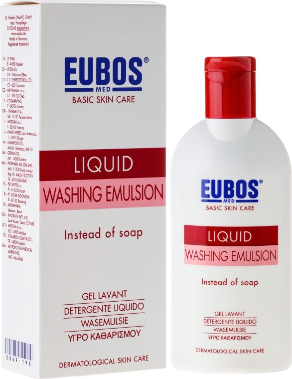 Емульсія для душу - Eubos Med Basic Skin Care Liquid Washing Emulsion Red — фото N1