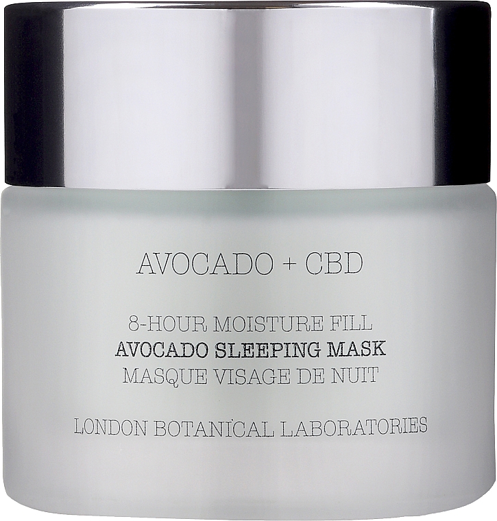 Крем-маска для обличчя - London Botanical Laboratories Avocado+CBD 8-Hour Moisture Fill Avocado Sleeping Mask — фото N1