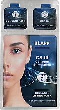 Набір для домашніх процедур "Стимуляція колагену" - Klapp CS III Home Treatment(concentrate/1,5ml/3шт + mask/3шт + cream/2ml/3шт) — фото N2