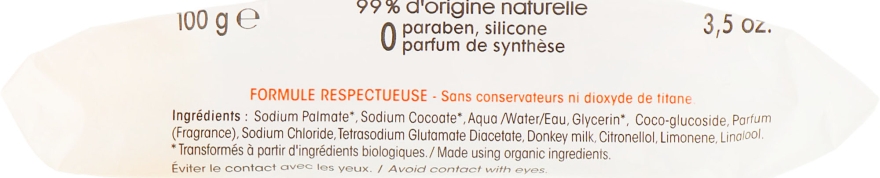 Крем-мыло с ослиным молоком - So'Bio Etic Donkey's Milk Face Cream Soap — фото N2