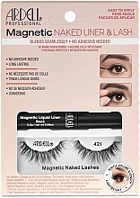 Парфумерія, косметика Набір - Ardell Magnetic Naked Liner & Lash 421 (eye/liner/2.5g + lashes/2pc)