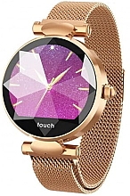 Парфумерія, косметика Смарт-годинник для жінок, сталевий, золотий - Garett Smartwatch Women Lisa