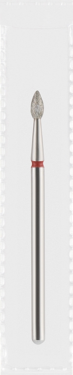 Фреза алмазная красная "Оливка острая", диаметр 2,5 мм, длина 5 мм - Divia DF007-25-R — фото N1