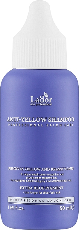 Шампунь против желтизны волос - La'Dor Anti Yellow Shampoo (мини) — фото N1