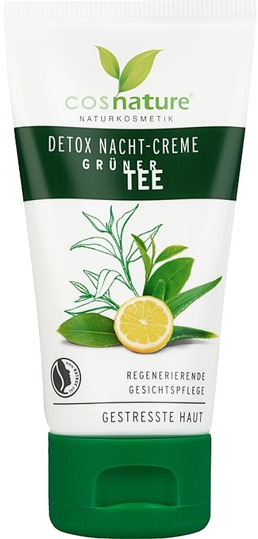 Крем для обличчя, нічний "Детокс" - Cosnature Night Cream Detox Green Tea — фото N2