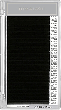 Ресницы для наращивания С 0.07 (11 мм), 25 линий - Divalashpro — фото N1