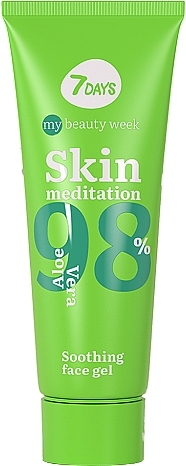Заспокійливий гель для шкіри - 7days My Beauty Week Soothing Skin Gel Skin Meditation Aloe — фото N1