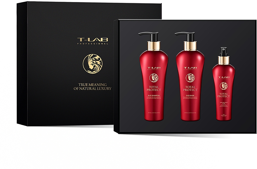 Набір - T-LAB Professional Total Protect Ritual (sham/300ml + h/mask/300ml + h/fluid/150ml) — фото N1