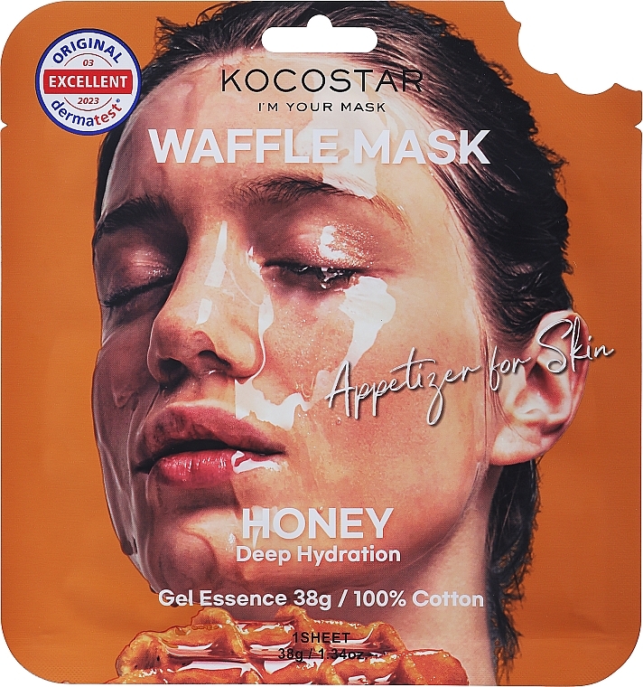 Живильна вафельна маска "Медове задоволення" - Kocostar Honey Waffle Mask