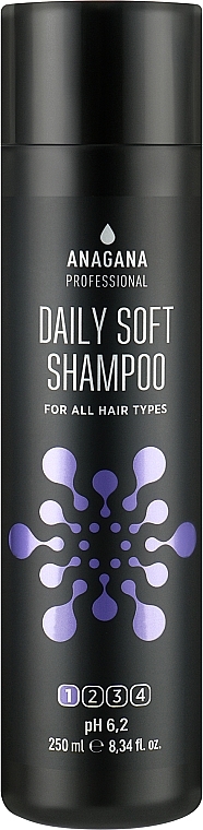 Шампунь "Щоденний м'який" для всіх типів волосся - Anagana Professional Daily Soft Shampoo