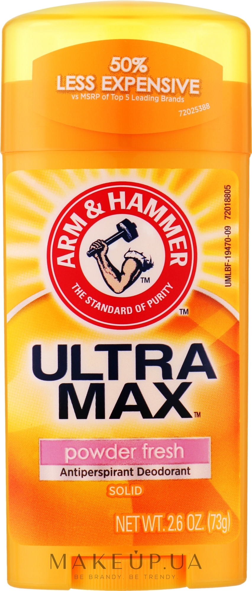 Твердий дезодорант - Arm & Hammer Ultra Max Antiperspirant & Doodorant Powder Fresh — фото 73g