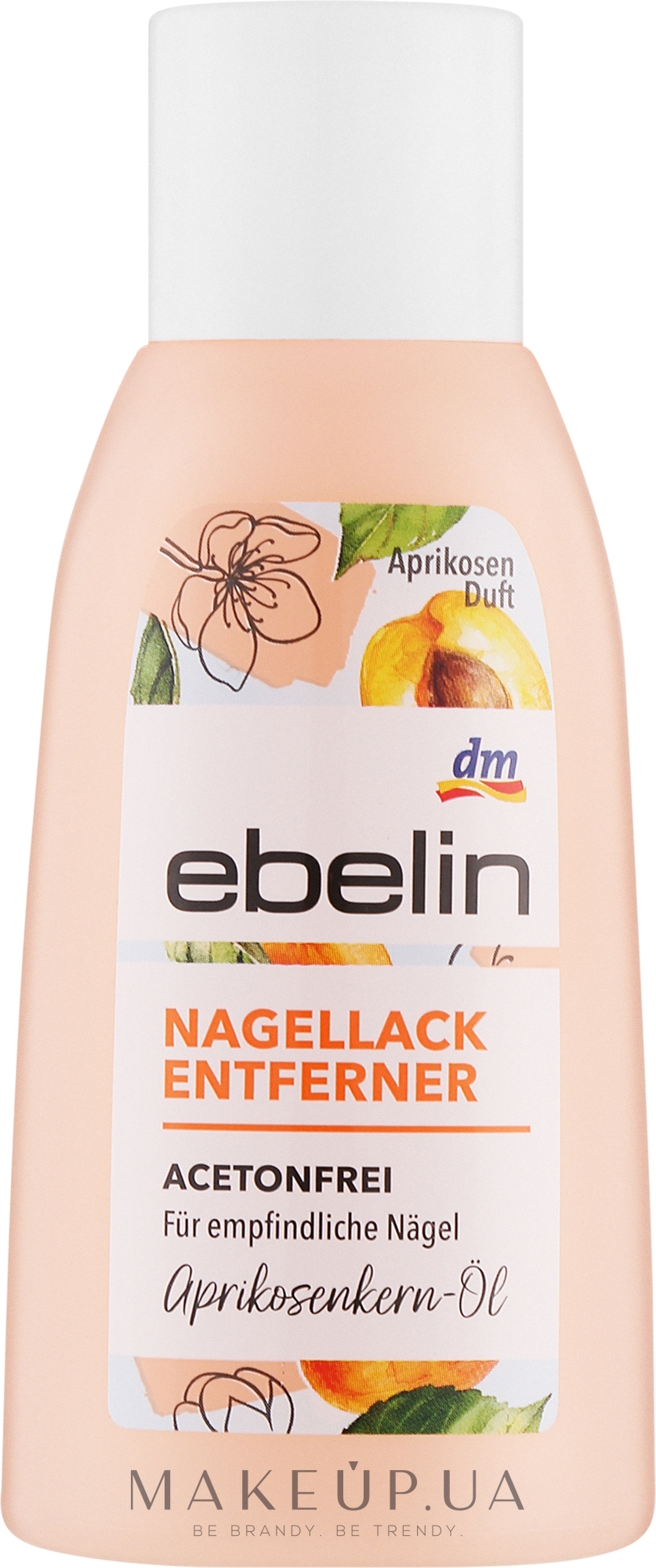 Жидкость для снятия лака без ацетона "Персик" - Ebelin Nagellack Entferner Peach — фото 125ml