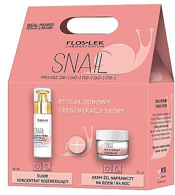 Набор - Floslek Snail (concentrate/30ml + cream/50ml) — фото N1