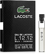 Духи, Парфюмерия, косметика Lacoste Eau De L.12.12 Noir - Туалетная вода (пробник)