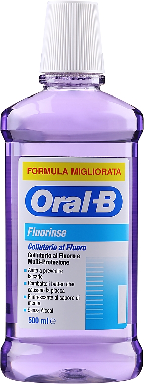 Ополаскиватель для полости рта с фтором и мультизащитой без спирта "Мята" - Oral-B Fluorinse Mouthwash — фото N1