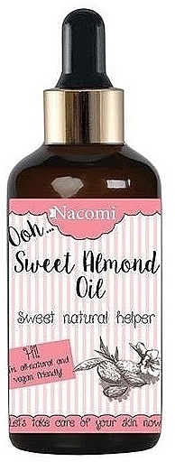 Олія для шкіри, волосся та нігтів - Nacomi Sweet Almond Oil — фото N1