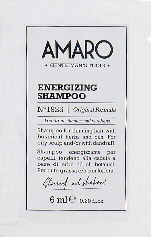 Енергетичний шампунь - FarmaVita Amaro Energizing Shampoo (пробник) — фото N1