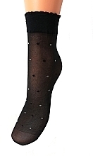 Носки женские с рисунком, "Carry", 20 Den, nero - Knittex — фото N1