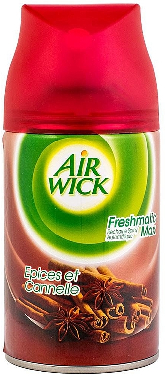 Змінний балон до освіжувача повітря "Спеції і кориця" - Air Wick Freshmatic Cinnamon Sticks And Spices — фото N1