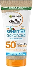 Духи, Парфюмерия, косметика Солнцезащитное молочко для детей - Garnier Delial Kids Sensitive Advanced Protector Milk SPF50+ Ceramide Protect