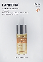 Духи, Парфюмерия, косметика Тканевая маска для лица с витамином С - Lanbena Vitamin C Serum Facial Mask 