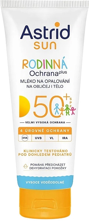 Лосьон для загара для всей семьи SPF 50+ - Astrid Family Sunscreen Lotion For Face And Body Spf 50+ — фото N1