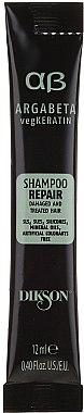 Шампунь для ослабленных и химически обработанных волос - Dikson Argabeta VegKeratin Shampoo Repair (пробник) — фото N1