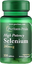 Дієтична добавка "Селен", 200 mcg - Puritan's Pride Hight Potency Selenium — фото N1