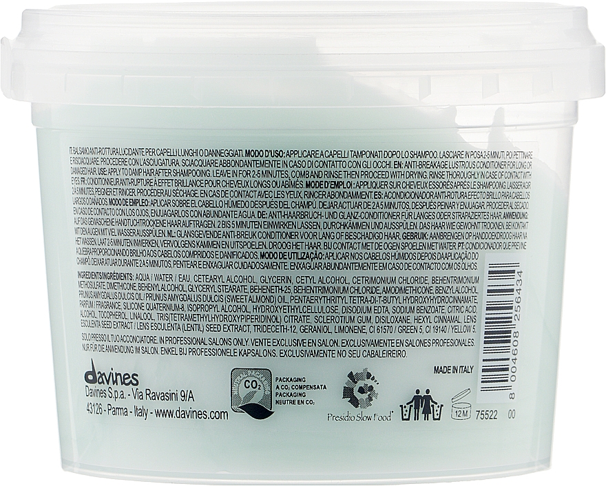 Кондиционер для предотвращения ломкости волос - Davines Conditioner Anti-Rottura Lucidante — фото N2