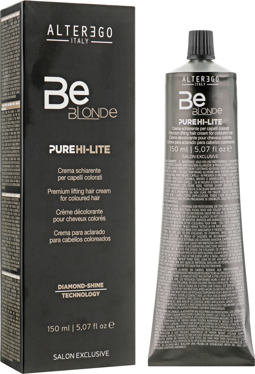 Крем-освітлювач для фарбованого волосся - Alter Ego Be Blonde Pure Hi-Lite — фото N2