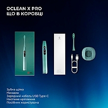 Розумна зубна щітка Oclean X Pro Green - Oclean X Pro Mist Green (OLED) (Global) — фото N15