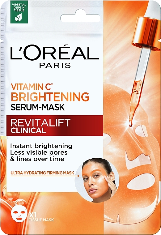 Тканевая маска с витамином С для придания сиянию коже лица - L'Oreal Paris Revitalift Vitamin C