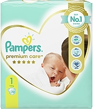 Підгузки Pampers Premium Care Newborn (2-5 кг), 78 шт. - Pampers — фото N2