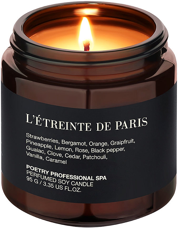 Poetry Home L’etreinte De Paris - Парфумована масажна свічка — фото N2