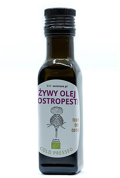 Масло расторопши - LOV Organic Living Milk Thistle Oil Cold Pressed — фото N1