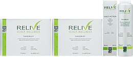 Духи, Парфюмерия, косметика УЦЕНКА Набор - Green Light Relive Scalp Wellness Dandruff (sh/250ml + fluid/150ml + lotion/12x8ml + lotion/12x8ml) *