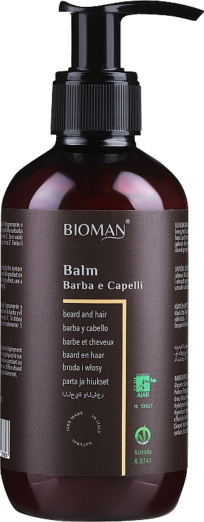 Бальзам для догляду за бородою й волоссям - BioMAN Beard & Hair Balm — фото N1