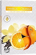 Духи, Парфюмерия, косметика Чайные свечи "Ваниль-апельсин" - Bispol Vanilla Orange Scented Candles