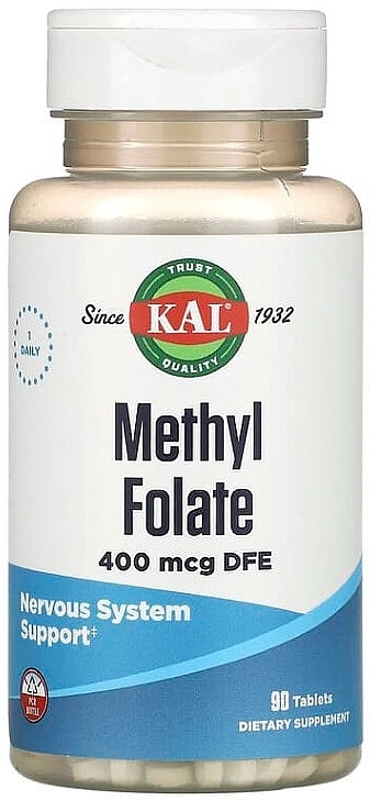 Пищевая добавка "Метилфолат" 400 mcg - Kal Methyl Folate — фото N1