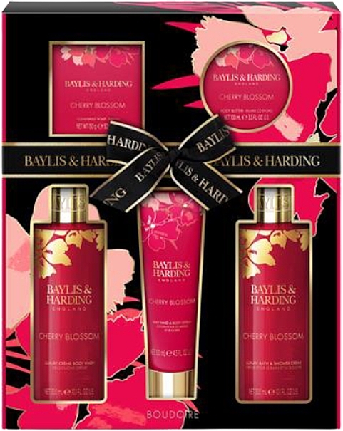 Набор, 5 продуктов - Baylis & Harding Boudoire Cherry Blossom Perfect Pamper Gift Set — фото N1