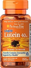 Харчова добавка "Лютеїн 40 мг та зеаксантин" - Puritan's Pride Lutein 40mg with Zeaxanthin Softgels — фото N1