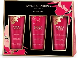 Парфумерія, косметика Набір - Baylis & Harding Boudiore Cherry Blossom Luxury Hand Treats Gift Set (h/cr/3x50ml)