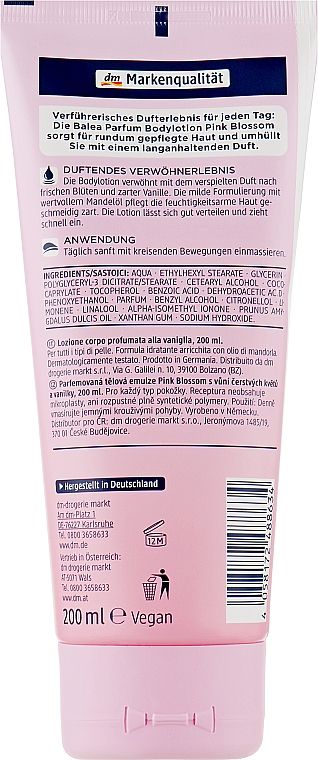 Лосьйон для тіла - Balea Parfum Body Lotion Pink Blossom — фото N3