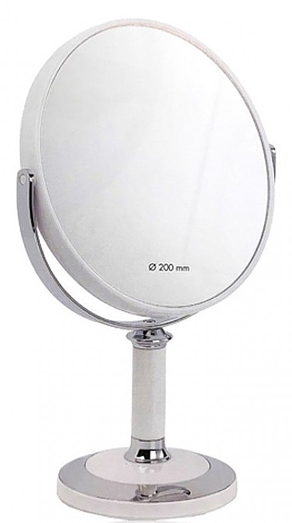 Зеркало круглое настольное на ножке, белое, 20 см, х7 - Acca Kappa — фото N1