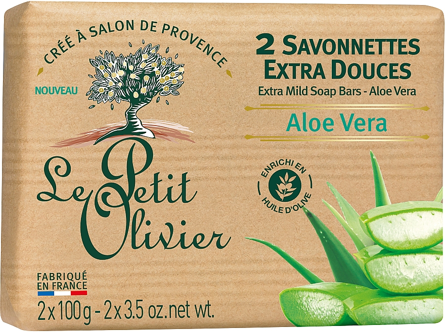 Мыло экстранежное с экстрактом алоэ вера - Le Petit Olivier Aloe Vera — фото N2