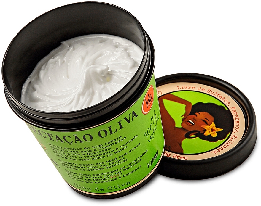 Увлажняющая питательная маска с оливковым маслом для поврежденных волос - Lola Cosmetics Umectacao Oliva Mask — фото N3