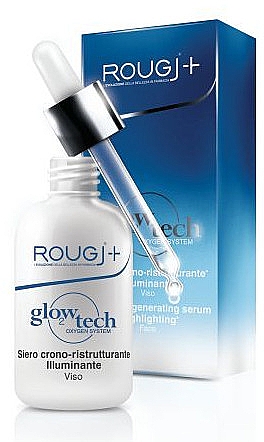 Сыворотка с осветляющим действием - Rougj+ Glowtech Oxygen System Chrono-Restructuring Highlighting Serum — фото N1