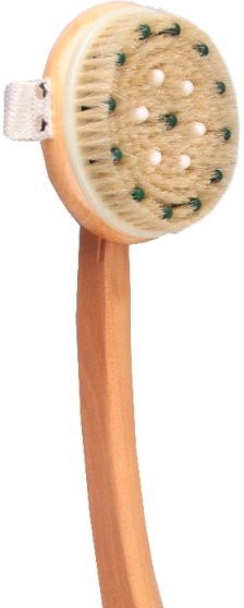 Массажная щетка банная для тела 1901, с деревянной ручкой - Top Choice Wooden Brush Massager