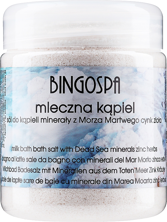 Сіль для ванни "Молочна ванна", з мінералами Мертвого моря  - BingoSpa — фото N1